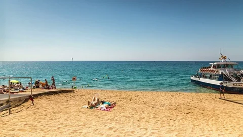 On the beach in Spain Stock Footage 76269388