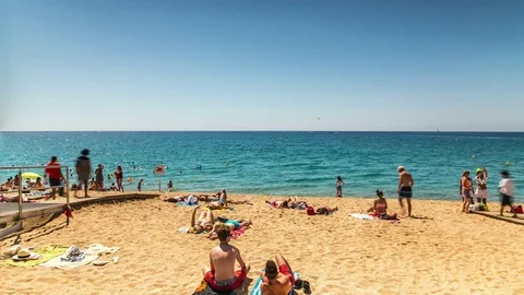 On the beach in Spain Stock Footage 76269553