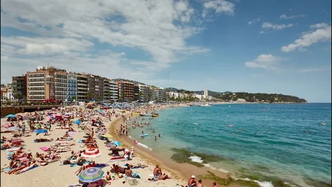 On the beach in Spain Stock Footage 76304545