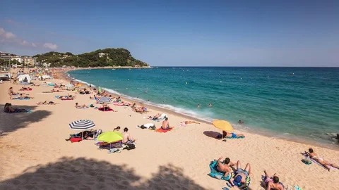 On the beach in Spain Stock Footage 76578237