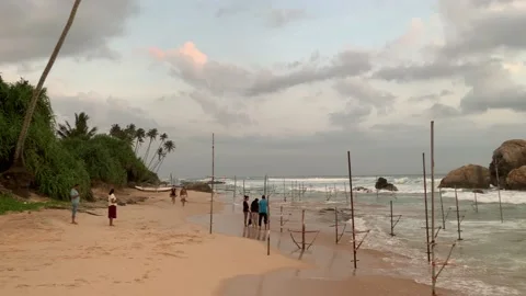 Beach in Sri Lanka Stock Footage 175862421