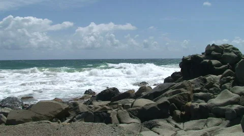 Beach of Stone Stock Footage 476224