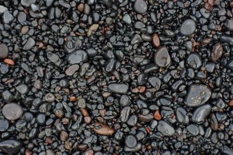 Beach stones background Stock Photos