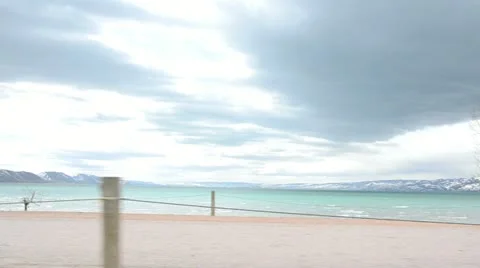 Beach with storm coming in 9879 Stock Footage 10837148
