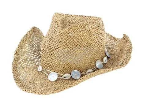 Beach straw hat Stock Photos