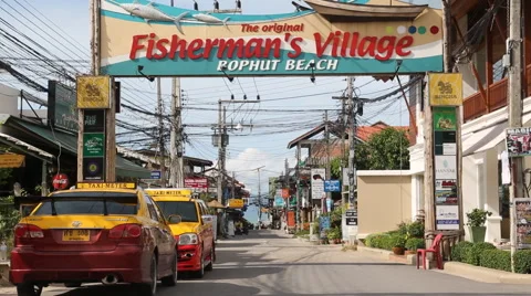 Beach street Dolly  Stock Footage 45346267