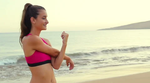 Beach Stretch Stock Footage 52823610