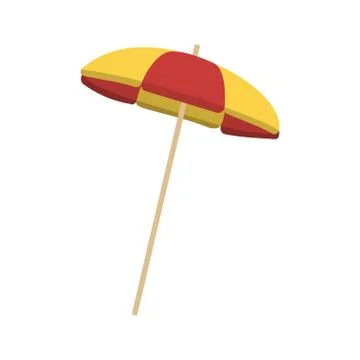 Beach striped umbrella Illustrazione stock