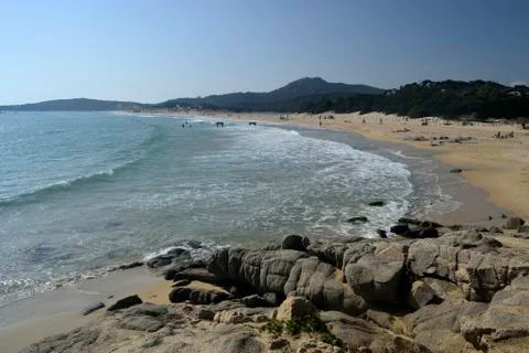 Beach Su Giudeu Stock Photos