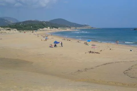Beach Su Giudeu Stock Photos