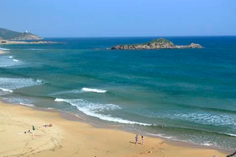 Beach Su Giudeu Stock Photos