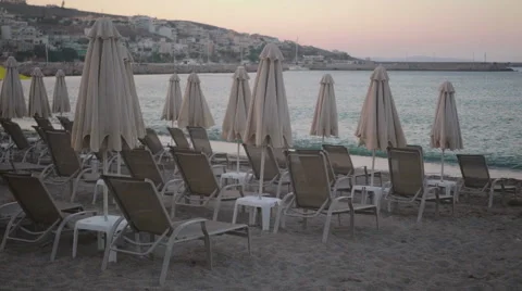 Beach in the summer evening Stock Footage 67676096