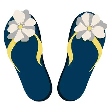 Beach summer flip-flops for relaxing on vacation Stock Illustration