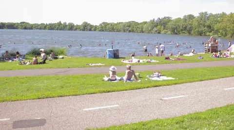 At the Beach in the Summer Stock Footage 65321118