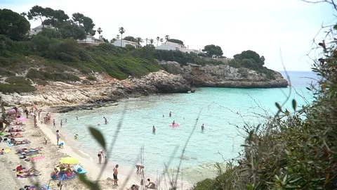 Beach in the summer Stock Footage 128348107