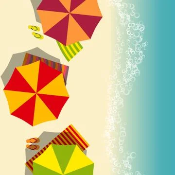 Beach summer illustration Stock Illustration