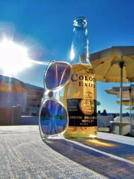 Beach summer objects Stock Photos