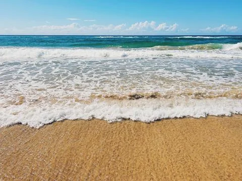 Beach summer ocean waves  Stock Photos