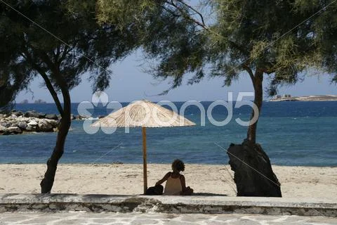 Beach in summer sunny day Stock Photos