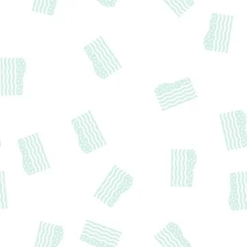 Beach summer vacation glyph vector seamless pattern Stock Illustration