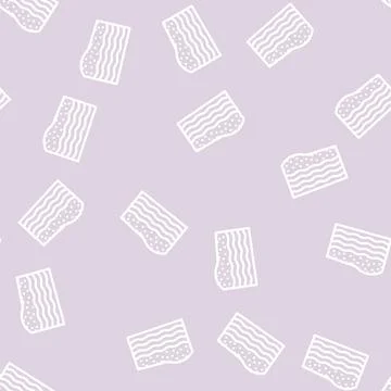 Beach summer vacation line vector seamless pattern Illustrazione stock