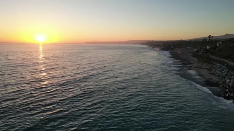 Beach at sundown Stock Footage 249376990
