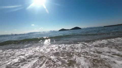 Beach on a sunny day Stock Footage 220427045