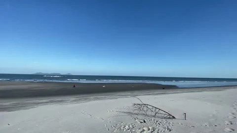 Beach on a sunny day, punta chame beach, panama. Stock Footage 344881574