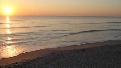 Beach Sunrise (14) Stock Footage 8962121