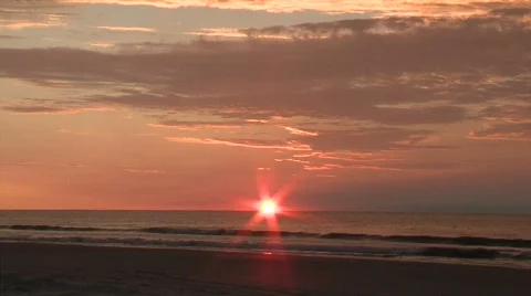 Beach Sunrise 2 库存影片 90158