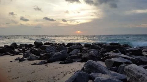 Beach sunrise 3 Stock Photos
