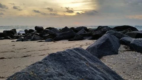 Beach sunrise 4 Stock Photos