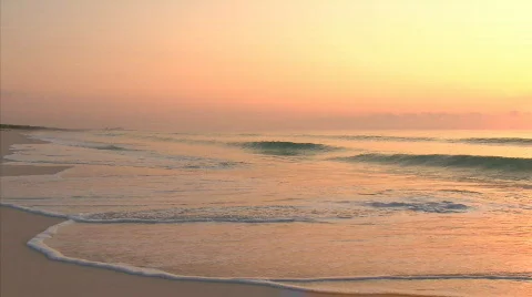 Beach at sunrise Stock Footage 704646