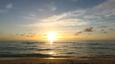 Beach at Sunrise Stock Footage 41793251