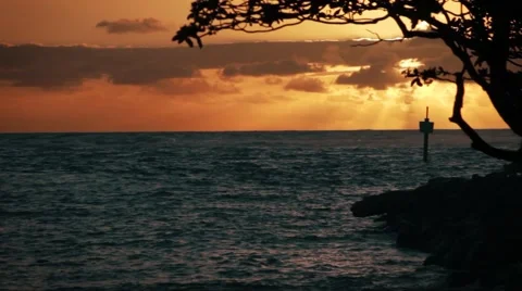 Beach Sunrise Stock Footage 52354861