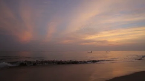 Beach sunrise Stock Footage