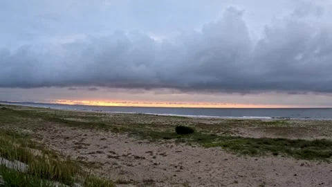 Beach at sunrise Stock Footage 246606910