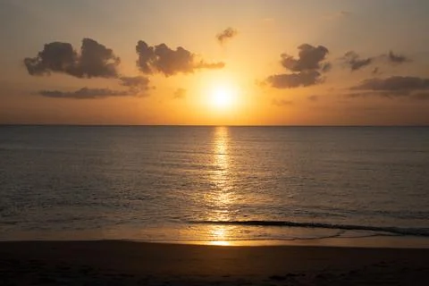 Beach sunrise in Ormond Beach Stock Photos