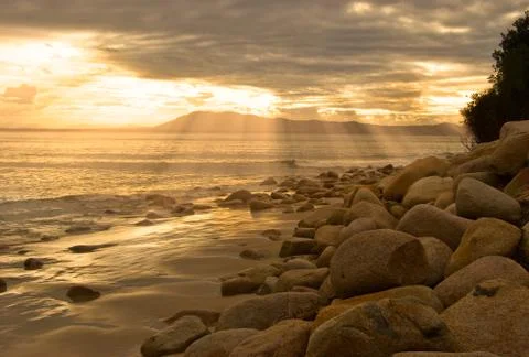 Beach sunrise Foto stock