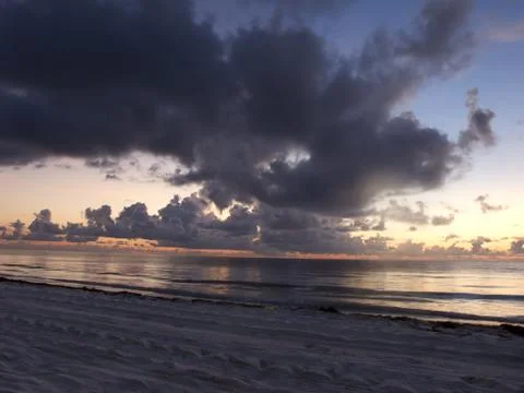 Beach sunrise Foto stock