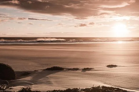 Beach sunrise Stock Photos