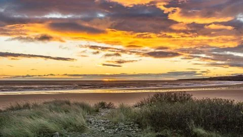 Beach sunrise Stock Photos