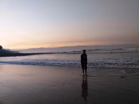 Beach Sunrise Foto stock