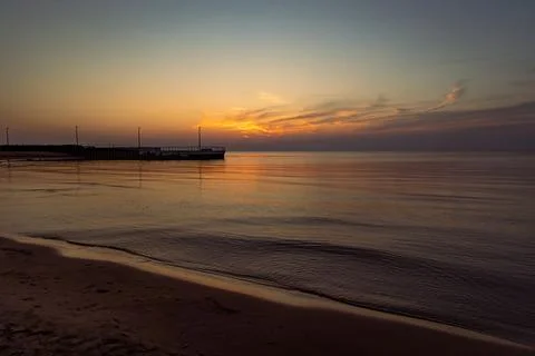 Beach sunrise Stock Photos