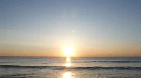 Beach Sunrise Tilt Stock Footage 63153264