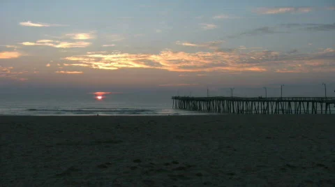Beach Sunrise Time-Lapse Stock Footage 836245