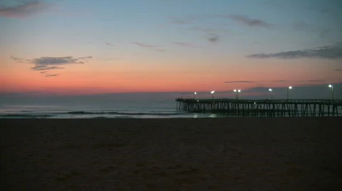 Beach Sunrise Time-Lapse Stock Footage 836353