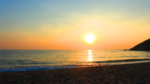 Beach sunrise time lapse Vídeo Stock 35300887