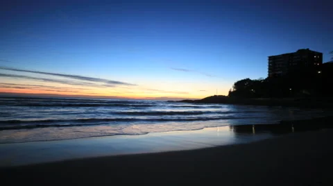 Beach Sunrise Time Lapse Stock Footage 44237779