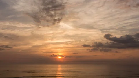 Beach Sunrise time lapse Stock Footage 48846178